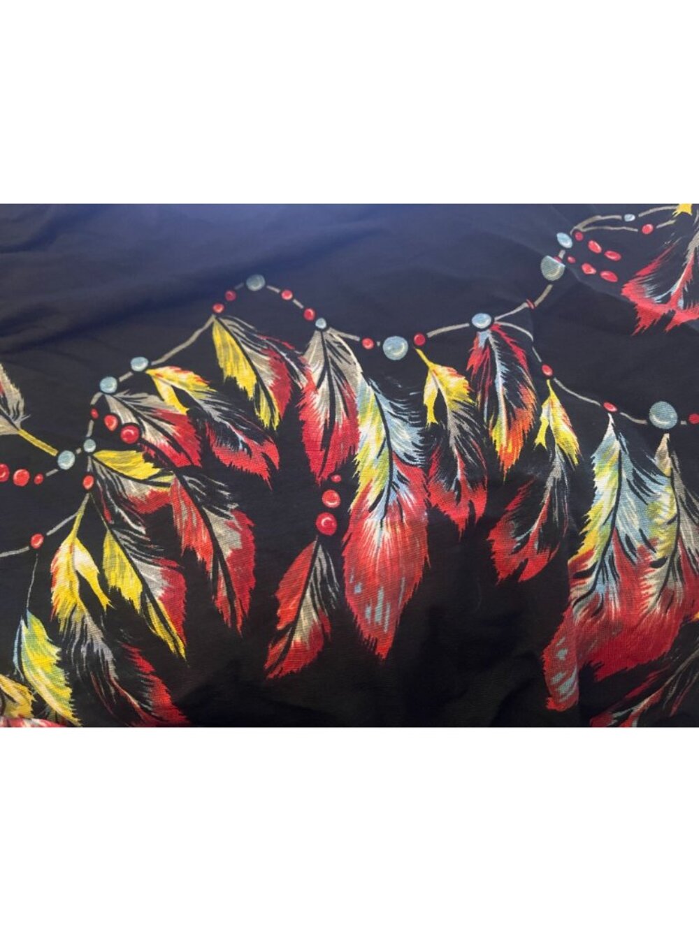 NEW Women's PLUS Size 2X Colorful Artsy Feather Boho Southwestern Tunic Dress - Picture 3 of 4